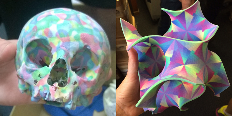 3D printed skull and protein folded structure