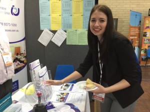 Ally at one of the Trade Displays